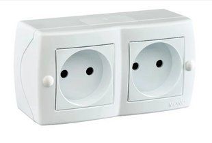 Розетка 2-а без заземлення, Mono Electric, OCTANS IP 20 (білий) 104-010106-121 фото
