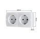 Розетка двойная без заземления Mono Electric OCTANS IP20 белая (104-010106-121) 104-010106-121 фото 2