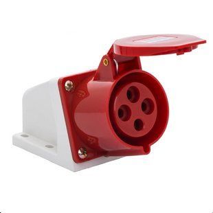 Силова розетка стаціонарна e.socket.pro.4.32, 4п., 380В, 32А (124) p012005 фото