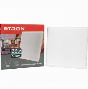 Світильник світлодіодний 1-EMP-764 36W 175-265V квадрат 5000K TM ETRON 1-EMP-764 фото