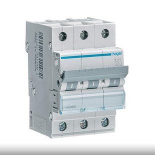 Автоматичний вимикач Hager 3-полюсний MCN340 C 40А 6кА MCN340 фото