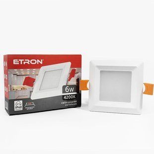 Світлодіодний світильник ETRON Decor 1-EDP-672 6W 4200K ІР40 квадрат 1-EDP-672 фото