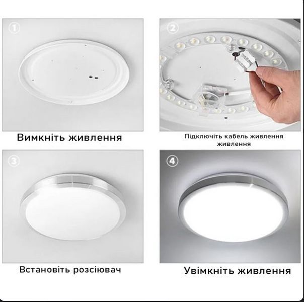 Світлодіодний модуль ETRON 1-EMP-280 72W Matrix 5000K IP20 коло 300 мм 1-EMP-280 фото