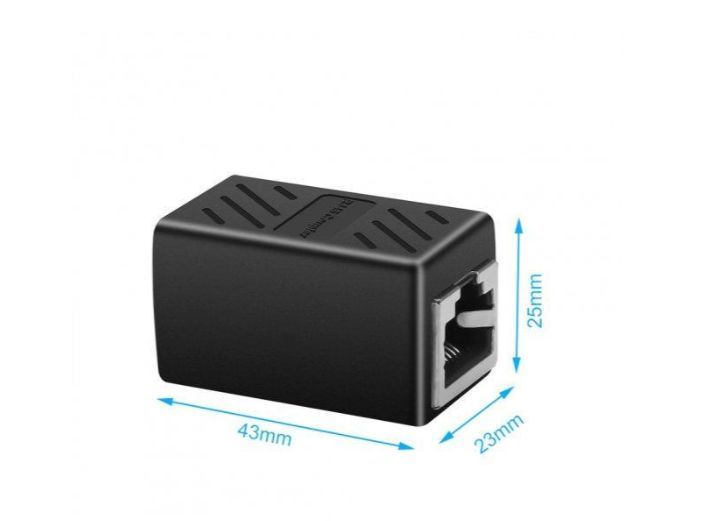 Подовжувач кабелю Ethernet, з'єднувач RJ45 cat 5 cat 6 cat6a, роз'єм подовжувача - з'єднувач Ethern НФ-00002490 фото
