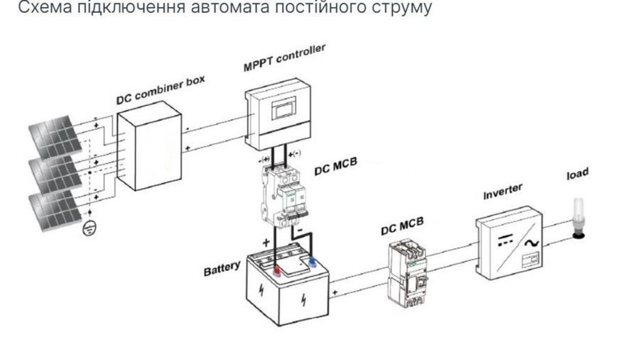 Автоматический выключатель модульный DZ232 DC C32А 1000V 6Ка 2п cu0612032 фото