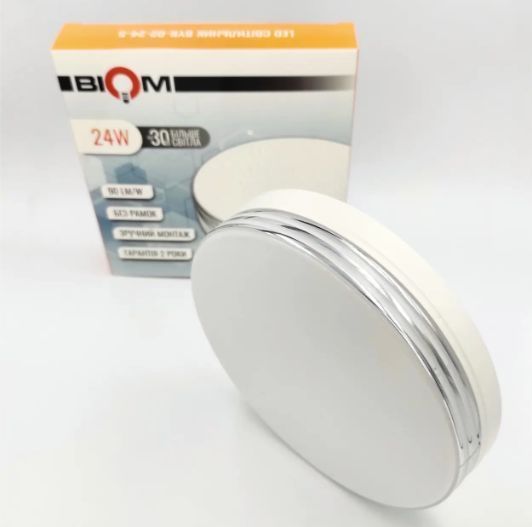 Світильник LED, Biom BYS-02-24-5 24w круглий декор 5000К 25295 фото